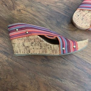Montego Bay Club multicolored cork wedge size 11.